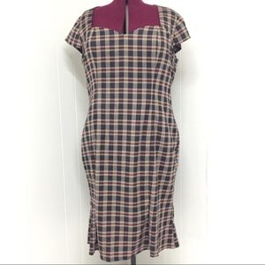 5XL Plaid Rockabilly Pinup Hourglass Dress